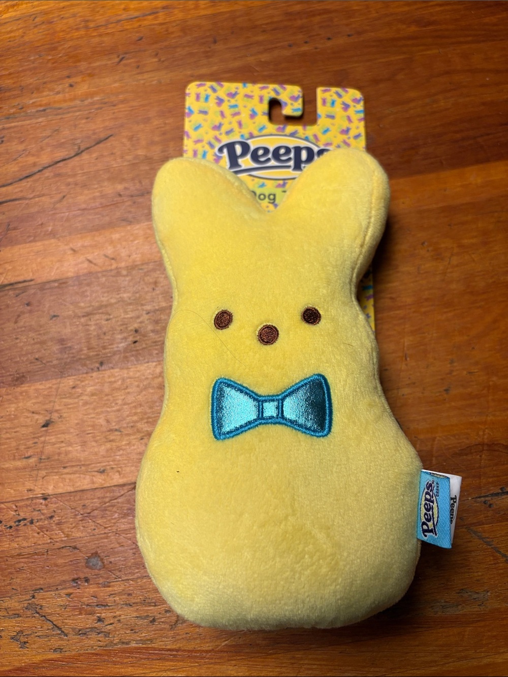 PEEPS Yellow Plush Bunny Dog Toy